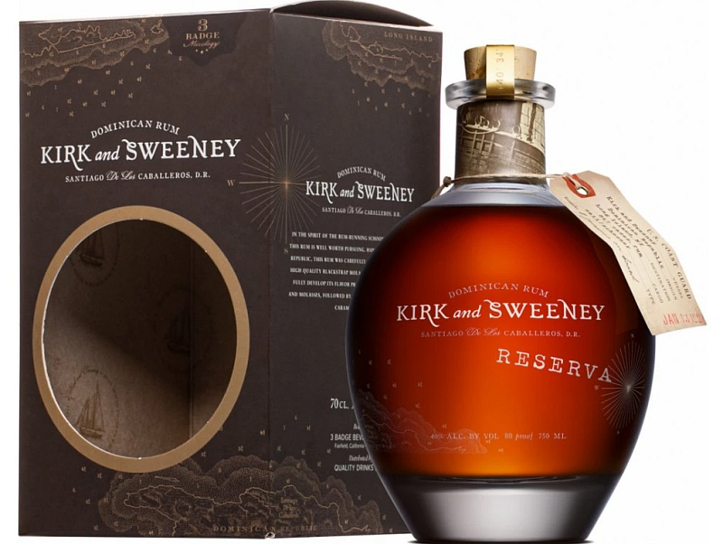 Dárkové balení Kirk and Sweeney  Reserva 0,7l 40%