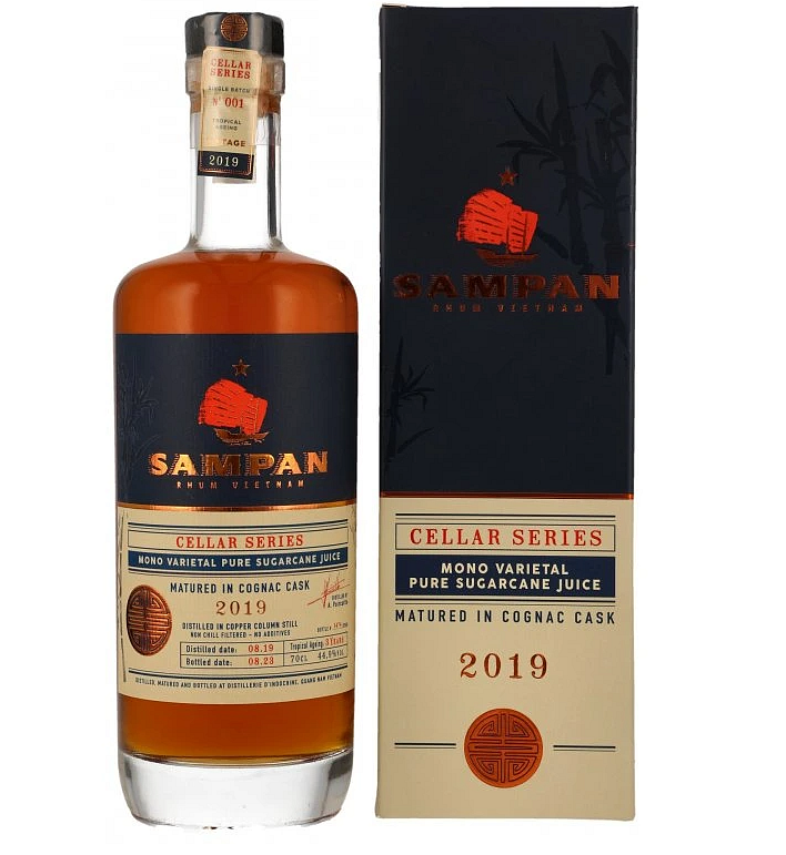 Sampan Cognac cask 2019 44,9%, 0,7l Gift Box